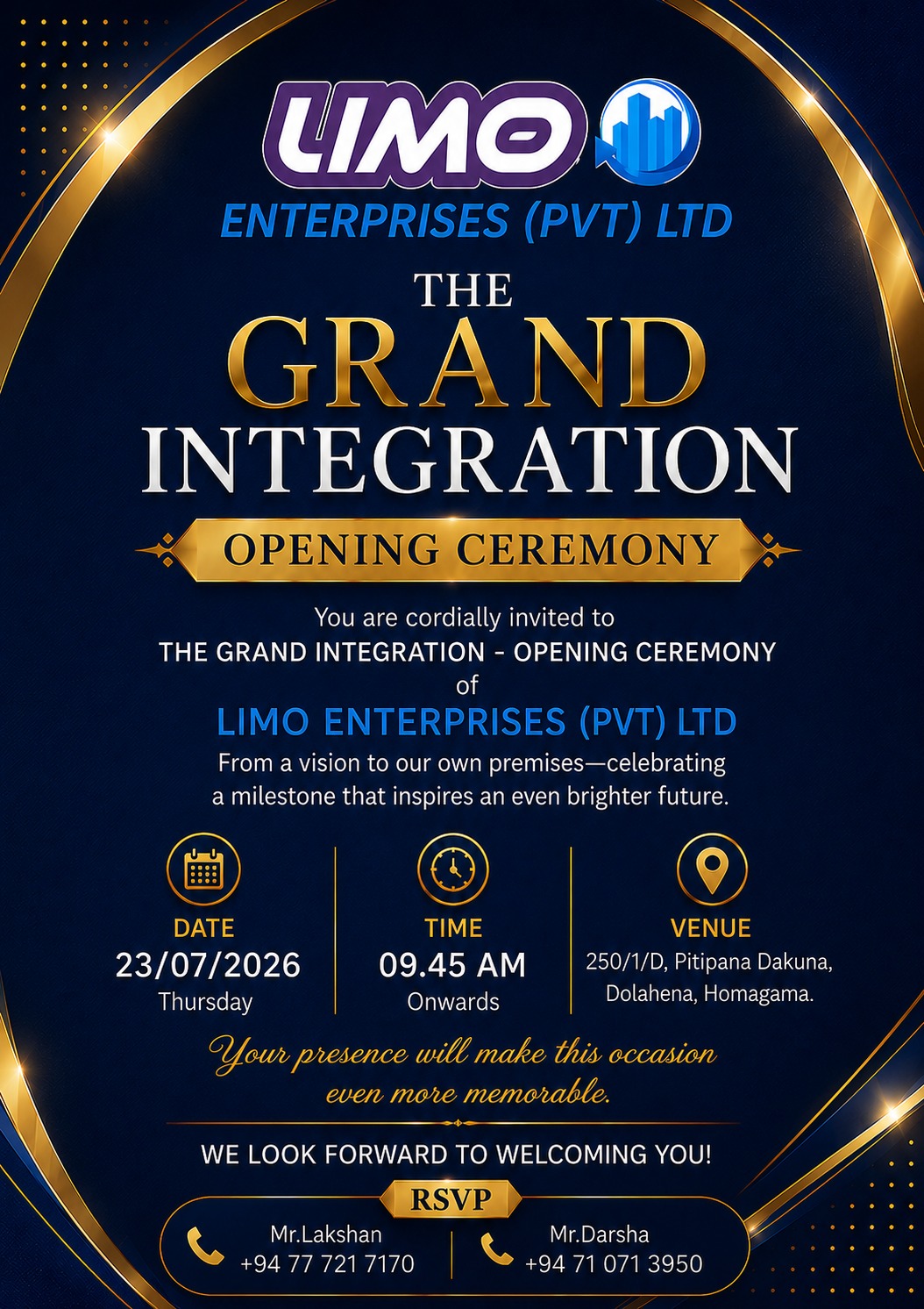 Limo Enterprises opening ceremony